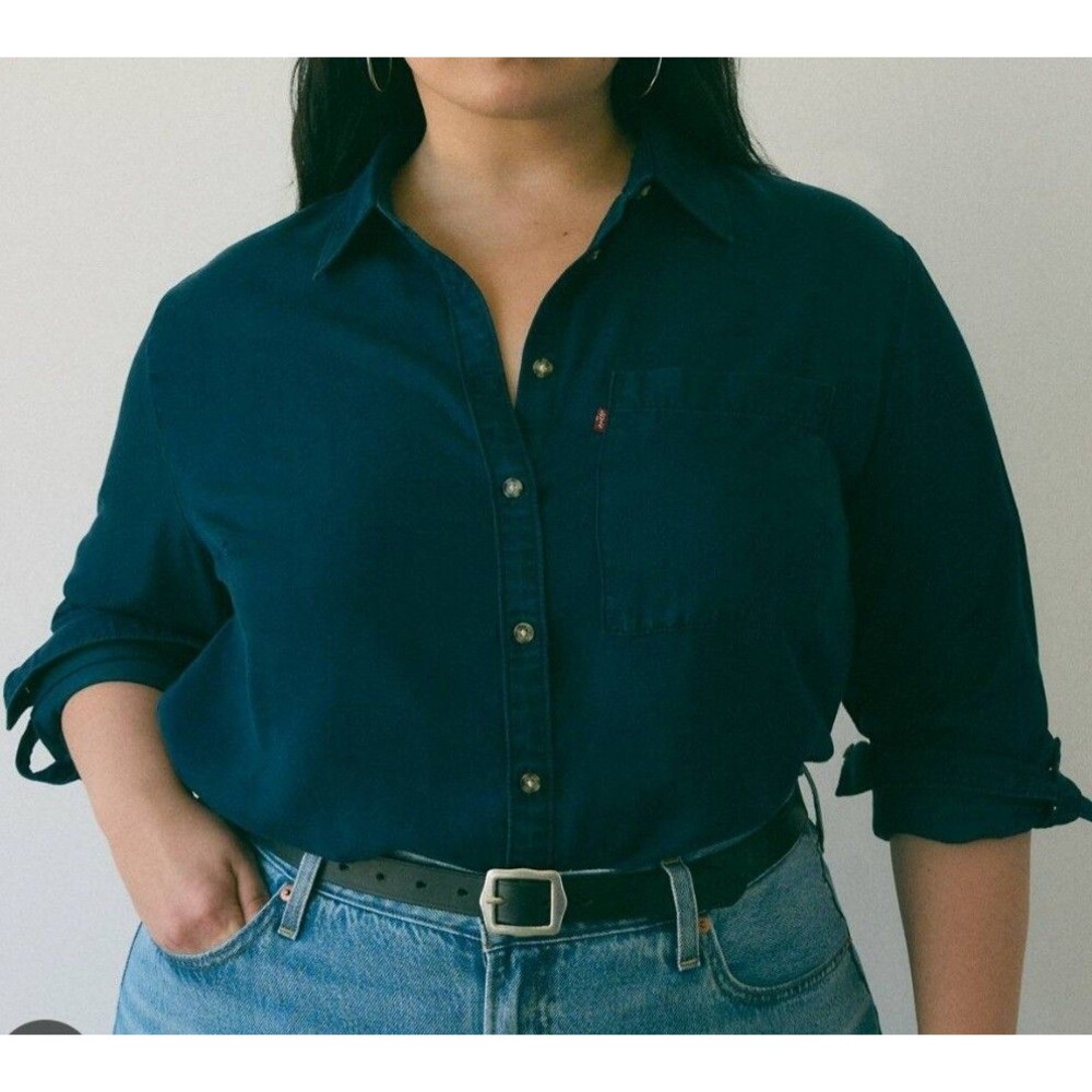 Levi's Darlene Collared Button-Front Shirt,women 2X.
